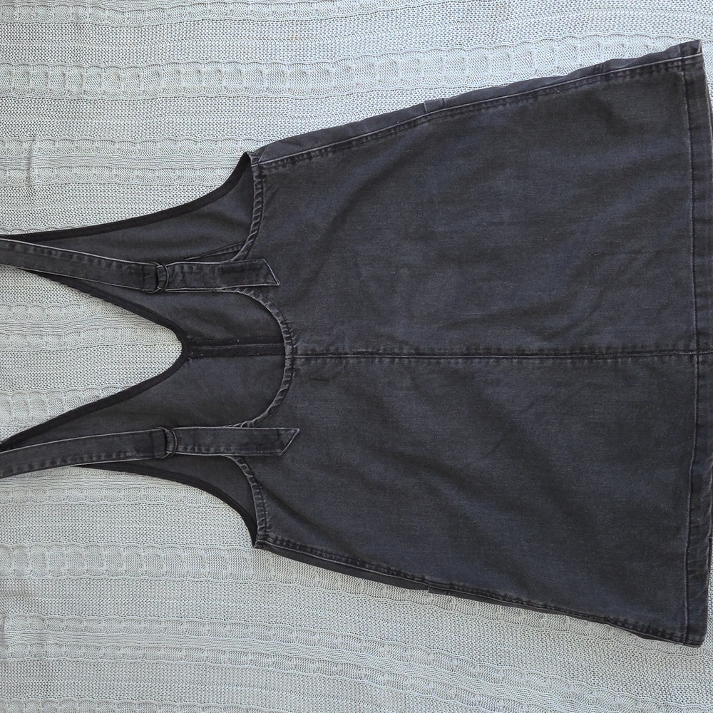 WE THE FREE High Roller Skirtall Large Mineral Black Free People EUC - Picture 7 of 9